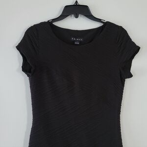 Tribal Women's Simple Black Sheath dress sz small.